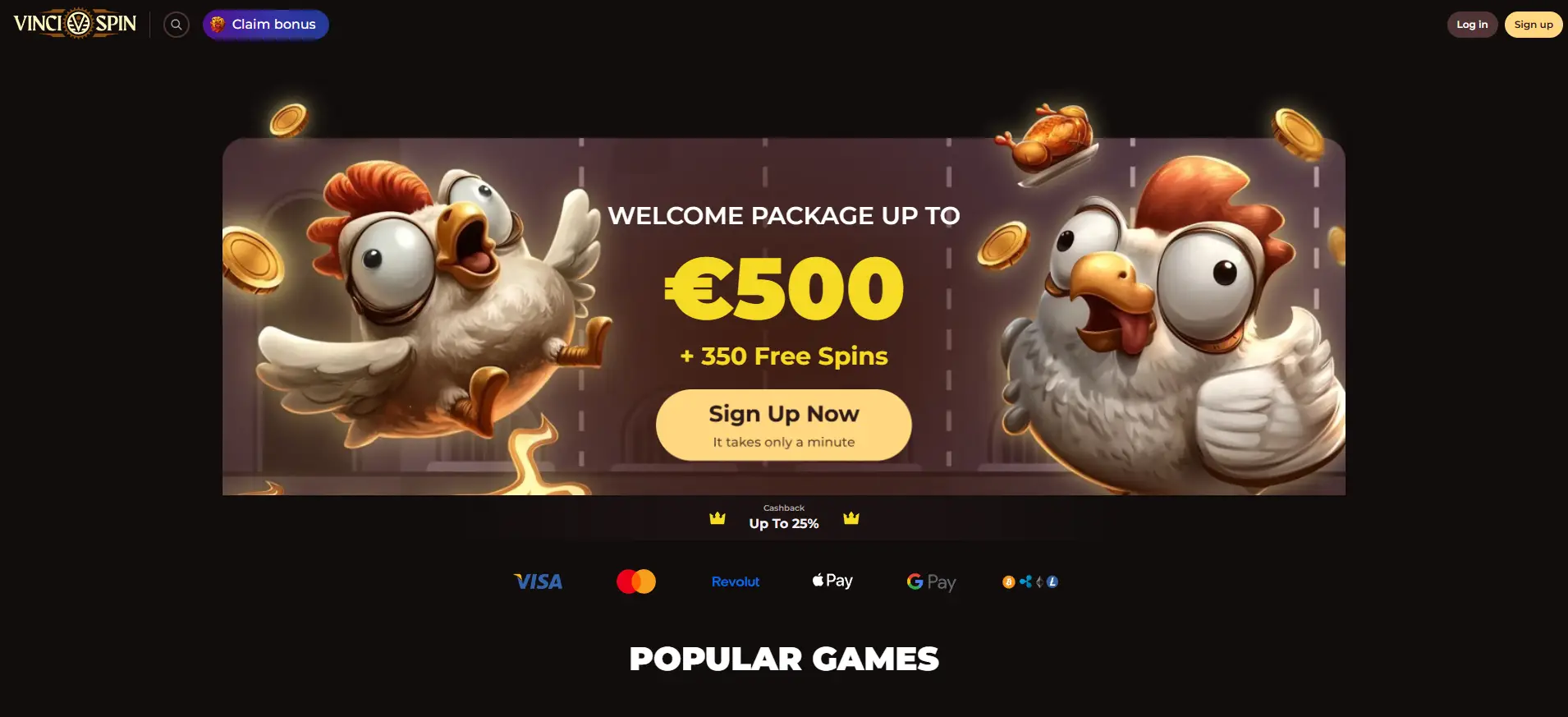 Vinci Spin login