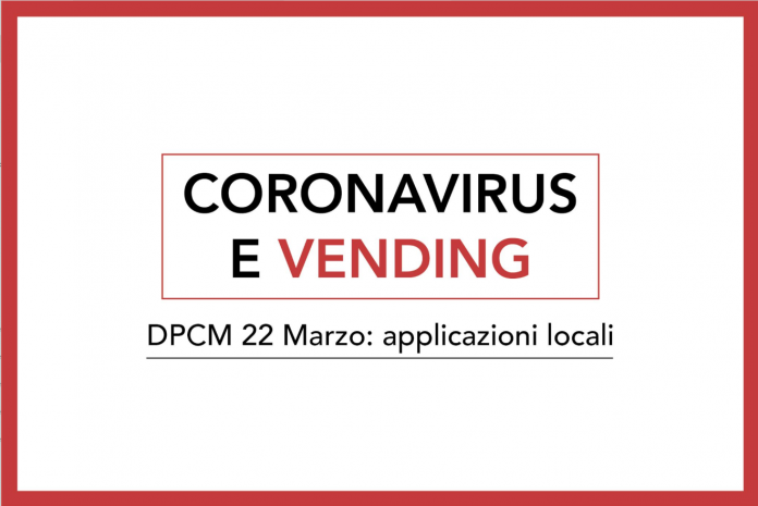 coronavirus dpcm vending